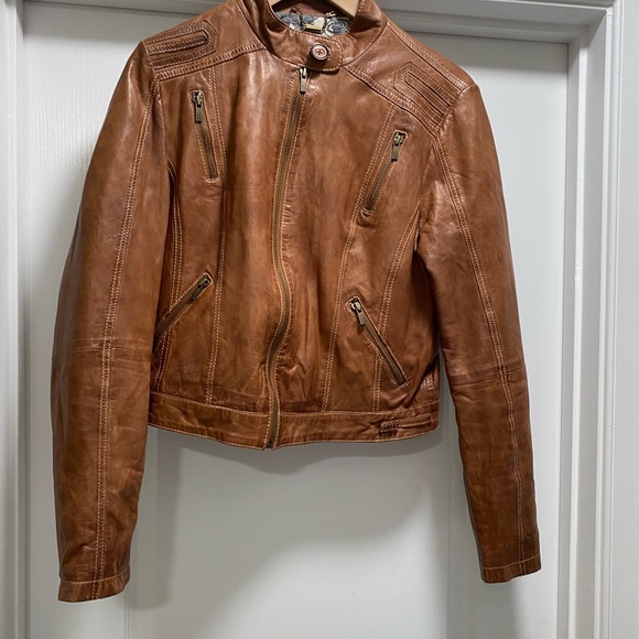 [Black Rivet] Leather Crop Jacket - Picture 5 of 8